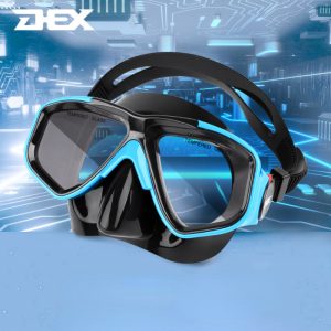 Clear Anti-fog Tempered Glass Lens Snorkeling Equipment Diving Mask Adult Men And Women Swimming Liquid Silicone