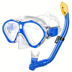 Children's Snorkel Set, Unisex Children'swimming Goggles, Anti-fog Diving Mask And Dry-top Snorkel Combination Set