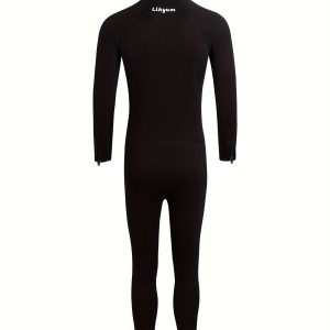 Men's One-piece Diving Suit, Long Sleeves, With Zipper, Water Sports Wear